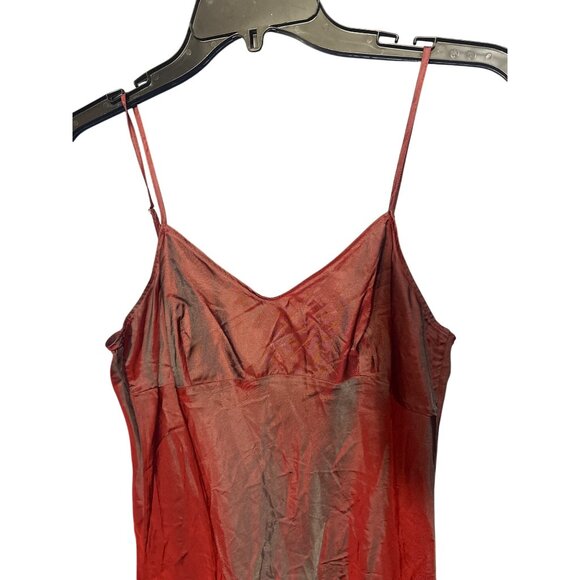Y2K Gap Wine Red Slip Dress XS Adjustable Straps Nylon/Acetate Blend - Picture 2 of 5